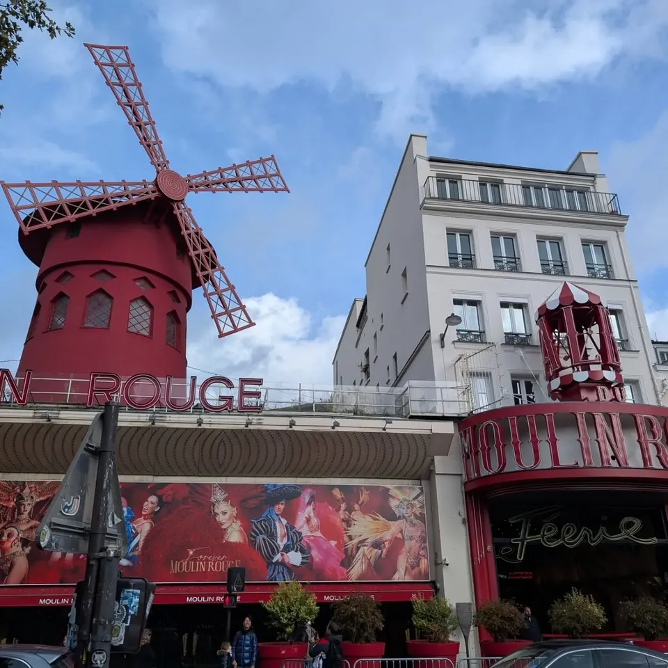 The red windmill of the Moulin Rouge