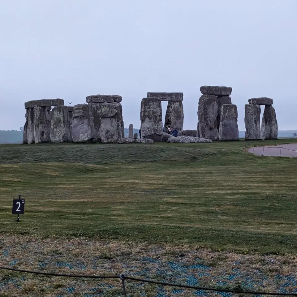 The standing stones of Stonehenge on Salisbury Plain